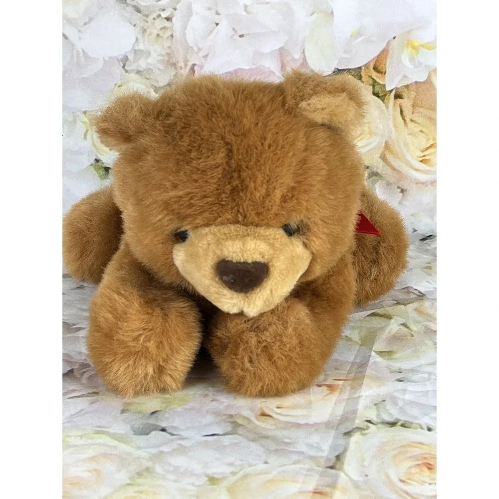 Dakin Teddy Bear Brown Stuffed Animal Plush Soft Applause Toy Laying Down